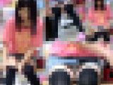 【再販】可愛いニーハイ女子のミニスカからぴちぴち白パンツ見えまくり極上対面パンチラ～FHD動画～