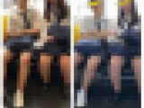 ミニスカで勃起寸前！仲良し2名の制服美女のエロ過ぎる対面ミニスカ生脚592 part1