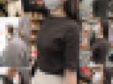 【再販】【横からの眺め117_ちっぱいver】清楚系ＯＬのニット越しにちっぱい！
