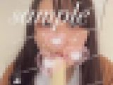 青チェのお口でアイスをぺろぺろフェラ動画8分
