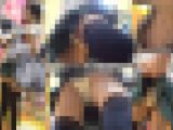 【再販】胸元がガラ空きの無防備ロリ風娘めくり＆パンチラ盗撮！乳房までモロ見え盗撮動画1
