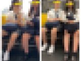 ミニスカで勃起寸前！仲良し2名の制服美女のエロ過ぎる対面ミニスカ生脚602 part2