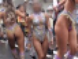 【フェチ動画】2024年7月速報！ハイレグタンガに揺れるブリブリヒップ！SEXYランジェリー覗かせる褐色のマッスル美人女子大生ダ