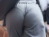 歩行記録0198「階段にてパンツスーツOLのまるっとしたヒップに接近」
