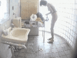 【再販】共同トイレで着替え★スケスケパンツの彼女