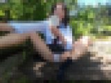 にんにん撮影記02　天真爛漫な黒髪くのいち、パンツ見せつけの巻