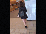 【制服JK】さかさんぽ No.049　クリクリお目目のJK。屋内では前屈みに、屋外で二度のもも上げ過激パンチラ【顔出し】