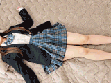 （全顔出70分）「ギモヂイィッ」と何度もイクG乳超スタイル良い可愛い敏感JKに汚精子中田氏
