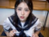 廃墟で制服美女にぶっかけ
