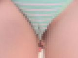 【再販】【接写JK03】縞々パンティがロリワレメにクイ込む