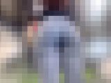 スキニーデニムのスケベ尻を下から堪能！美ボディとエロ尻をパッツンさせてパンティラインで♂を挑発!