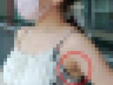 【腋毛超接写】閉じ腋のエロス！ ノースリワンピ美女の腋からはみ出るびっしりジョリ腋を超接写