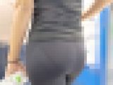 【4K高画質】旅行前の買い出し 黒ヨガパンフルバック激透け