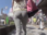 【再販】エレベーターでこっそりとお尻にタッチｗグレーレギンスピタパンお姉さん【激ヤバ動画】街撮り編 1019と1018セット販売