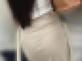 【再販】小さなセクシーランジェリーのPライン。後ろ姿のエロいOLさん(/ω＼)
