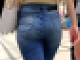 【再販】196美スタイルデニムエロ尻ギャルと爆裂系白パンツお姉さん